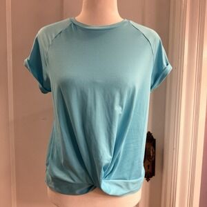 Gerry Girls Blue Twist Top‎ Athletic Top Size L 14/16 EUC